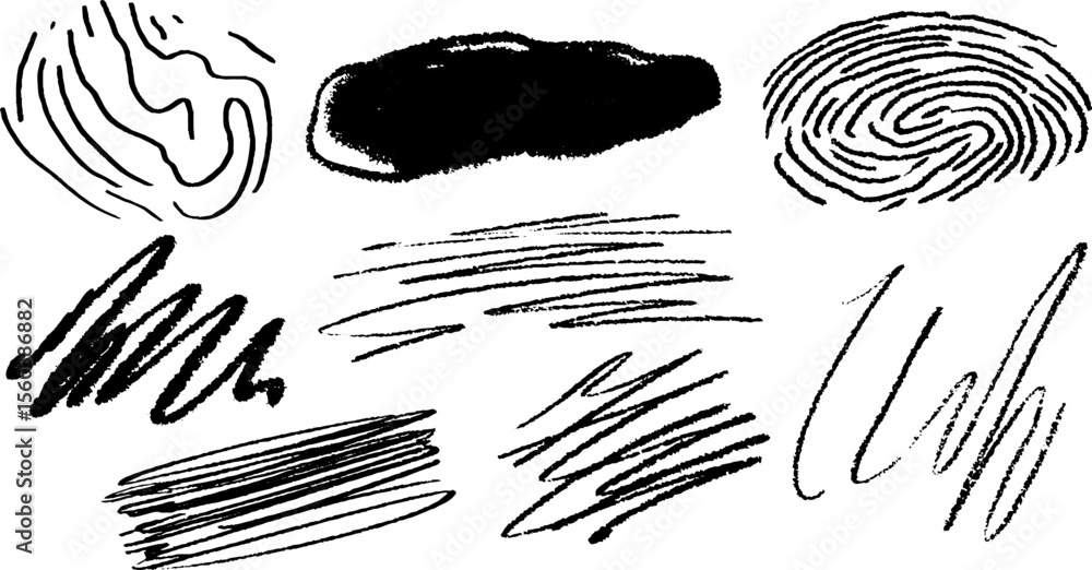 Poster abstract fingerprint and stone texture sketch for artistic design and pattern creation