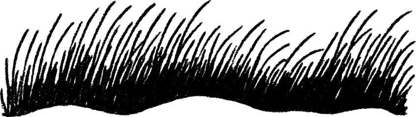 Tranquil field with tall grass swaying in the wind sketch art for nature design