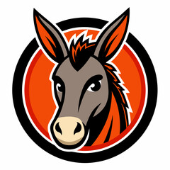 Baby donkey mascot logo design