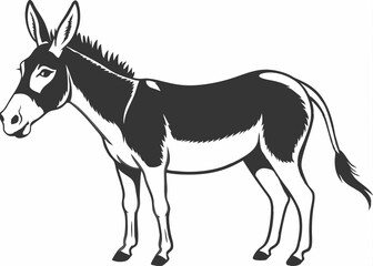 Donkey Head Vector Illustration
