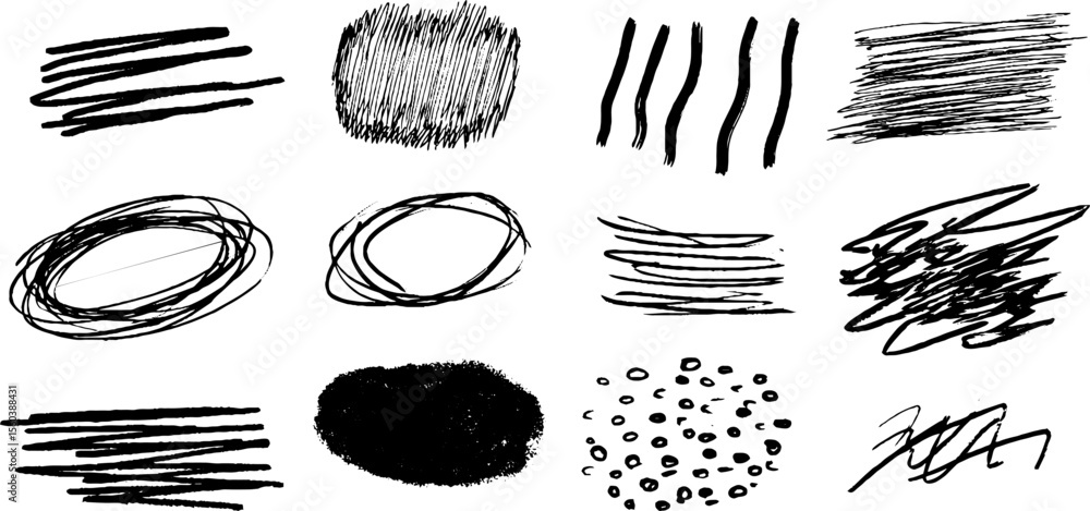 Aufkleber Abstract grid dot field and torn band sketch for creative design
