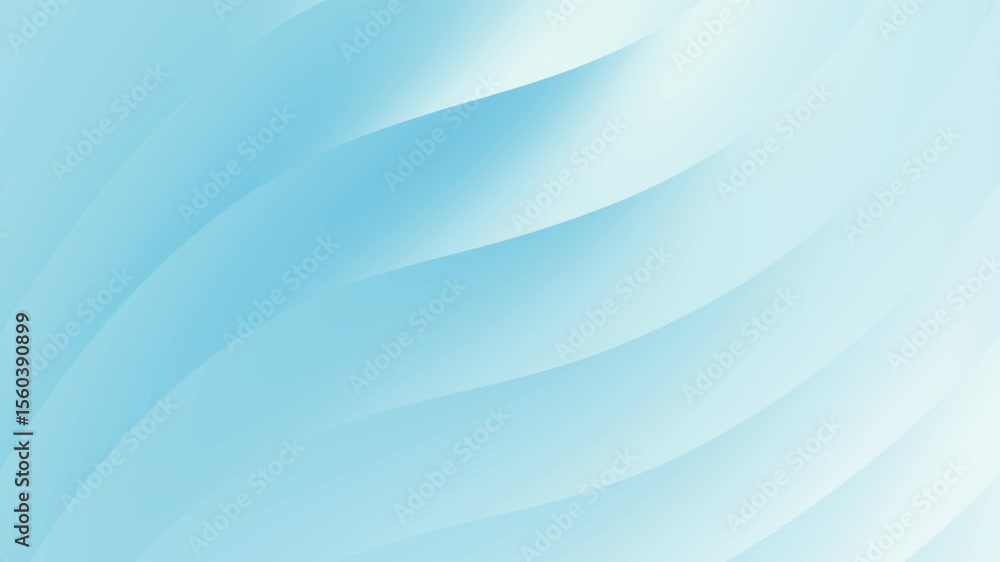 Aufkleber light blue abstract background showcasing smooth flowing waves with a gentle gradient, creating a so