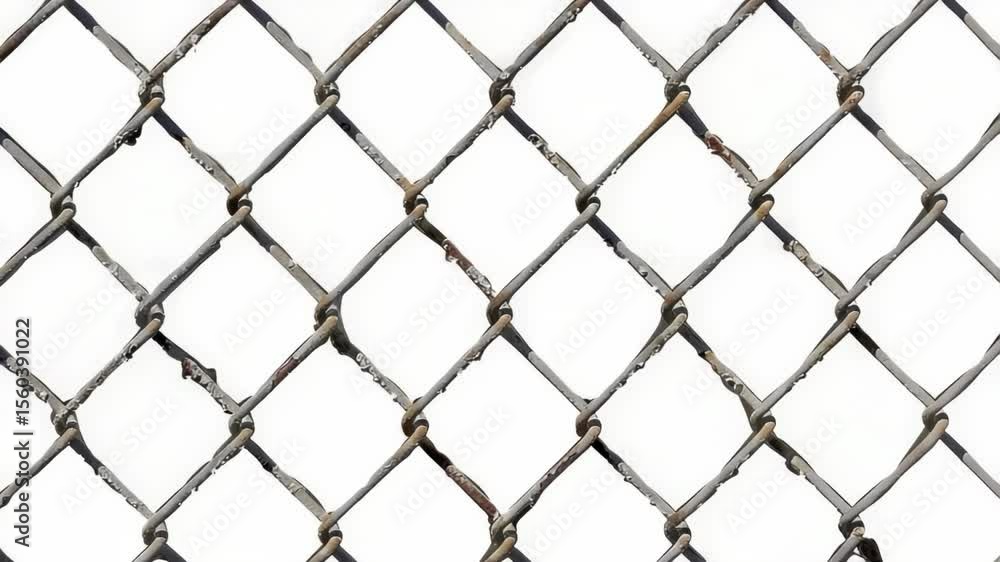 Poster a close-up shot of a chain link fence with mesh details
