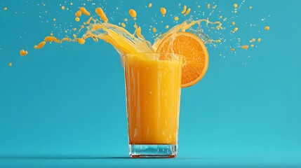 Splashing orange juice