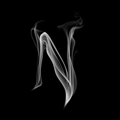 Letter N High Resolution Wisp Smoke Letter JPG Images with Creative Abstract Backgrounds and Moody Atmospheric Effects for Commercial Design and Digital Art Projects