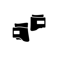 Knee Pad Silhouette: A stark silhouette captures a pair of knee pads, designed to protect and support the knees, emphasizing their essential function.