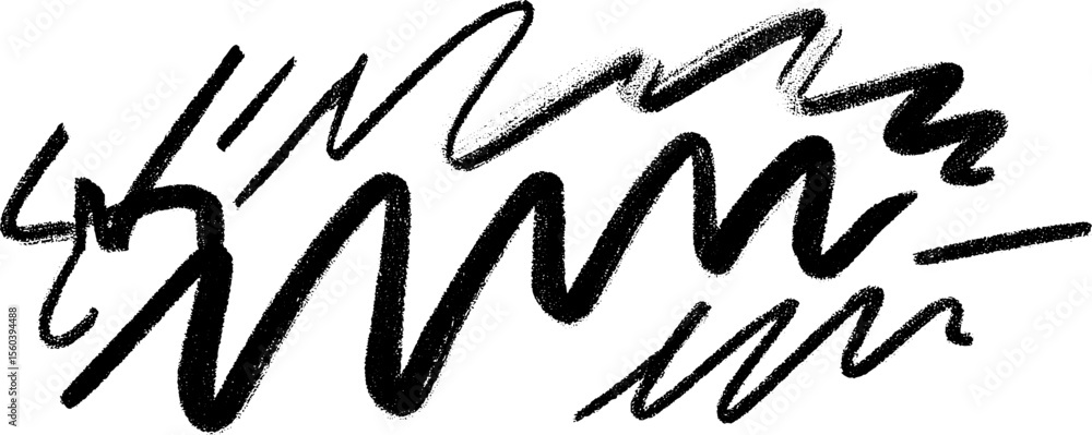 Poster abstract sketch of noise wave with torn weave texture for creative design