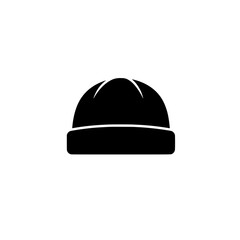 Simple Winter Headwear: A minimalist shot of a cozy knitted beanie, designed to protect and warm in the crisp winter months, captured in high-contrast tones.