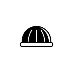 Minimalist Beanie Icon: A sleek and modern graphic, showcasing a minimalist black beanie against a clean backdrop, perfect for design projects.