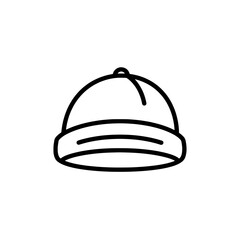 Minimalist Hat Icon: A clean and elegant line drawing of a classic hat, perfectly illustrating simplicity and style.