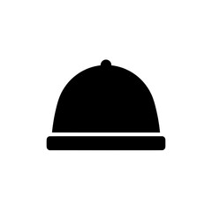 Stylish Cloche Silhouette: A minimalist, bold silhouette of a classic cloche, embodying understated elegance and vintage charm in monochromatic contrast.