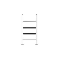 Ladder Icon: A simple yet versatile line-art illustration of a ladder, perfect for various applications.