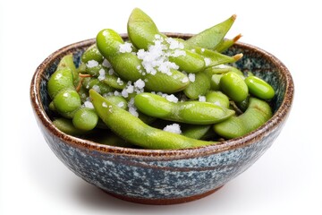 Edamame Bohnen Snack Gesund Vegan Proteinreich Superfood Salzig Beilage Asia K&uuml;che Low Carb Fingerfood Sojabohnen Gekocht Ged&auml;mpft Edamame Schale Salzsnack Pflanzliches Eiwei&szlig; Meal Prep