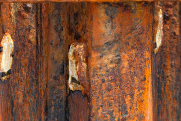 Rust Texture with Ochre Tones. Aged Industrial Surface.