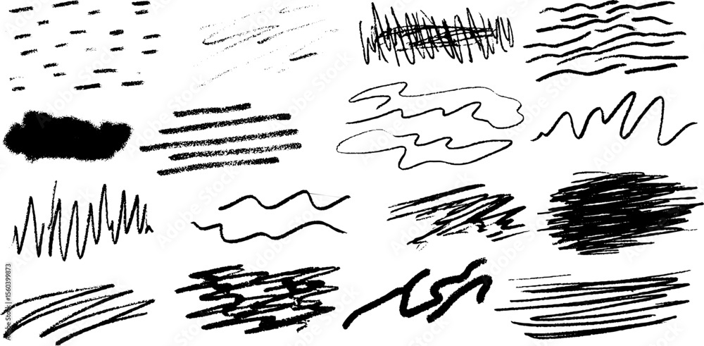 Poster artistic sketch collection featuring scattered dot textures and soft static designs