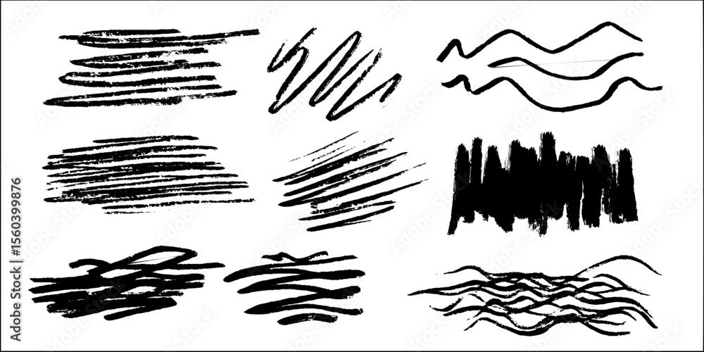 Poster abstract sketch of scattered dot texture with dynamic lines for creative design