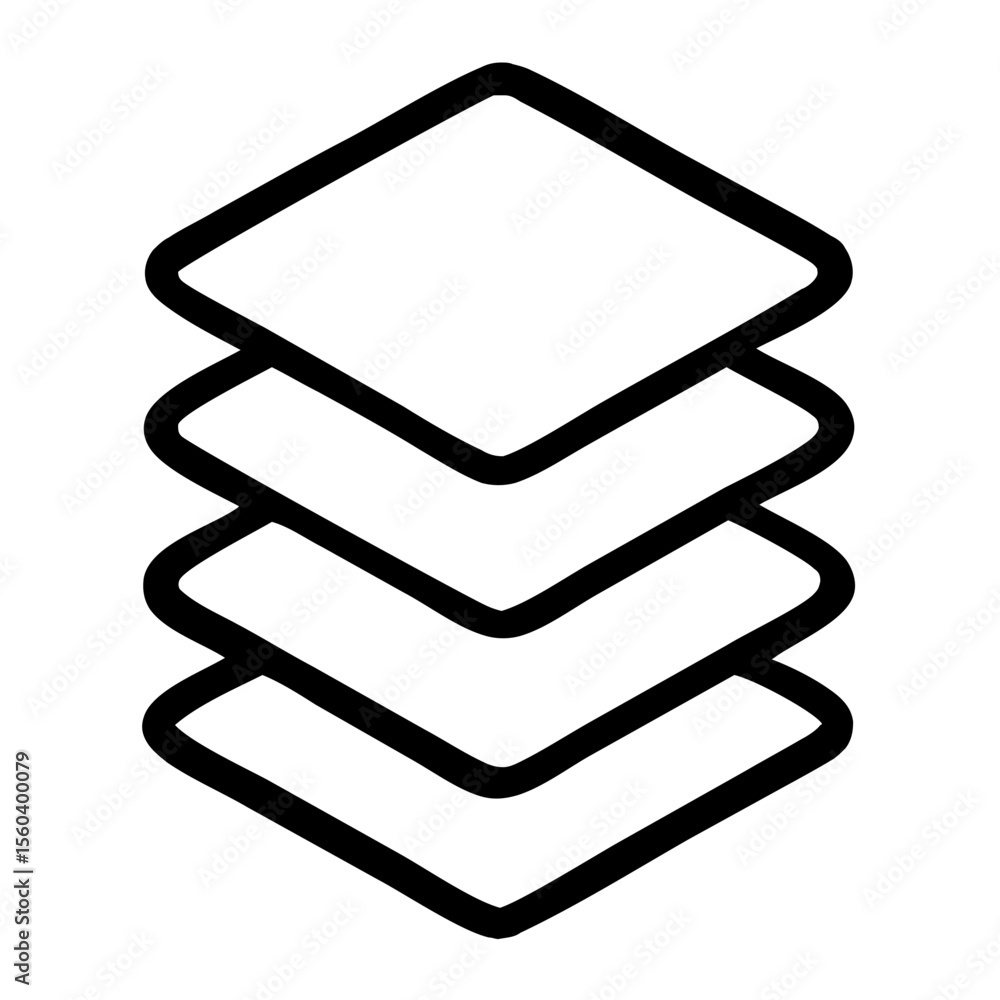 Poster simple line art layered diamond shape abstract design element icon