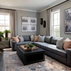 "Teamwork brings a stylish solution to a challenging home interior layout.