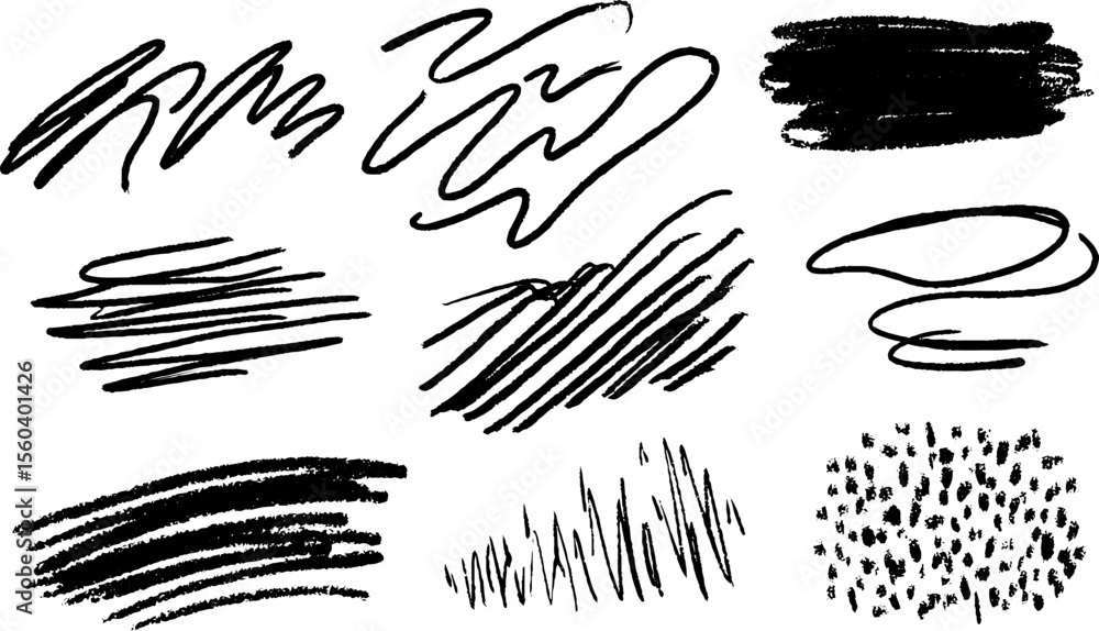 Poster abstract sketchy fill with shadow blur and line variations for artistic design