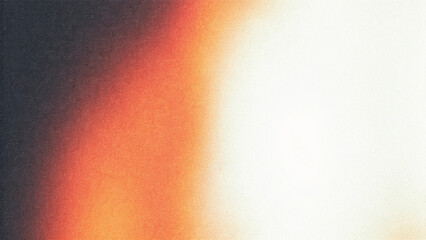 Warm rays illuminate an abstract orange background with a smooth, metallic texture, creating a vibrant gradient design