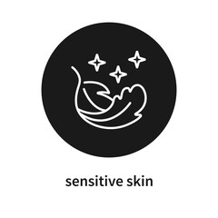 sensitive skin, Feather Hypoallergenic Line Icon. Feather icon.