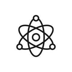 Atom line Icon, vector sign