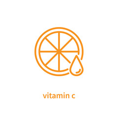 vitamin c line icon
