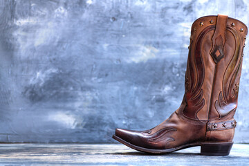 Statement Footwear with Western Roots. High-end leather boot with designer-level finish.