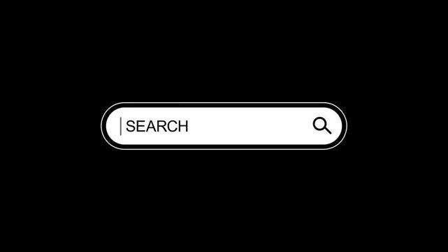 Search Bar Blank icon animation isolated on black background