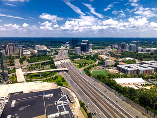 Corporate Tysons Virginia Cityscape. Urban planning, transportation, and economic development.