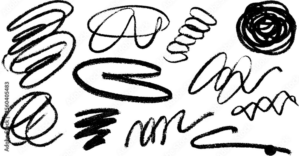 Aufkleber abstract swirls, loops, and scribbles in artistic sketch design