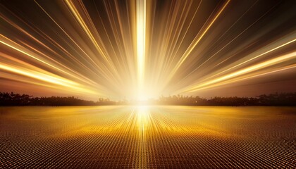 gold light rays scene background