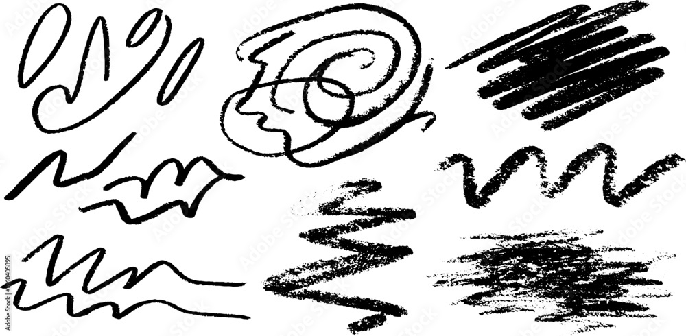 Poster abstract exploration of tangled scribbles and broken shapes for creative design and art concepts