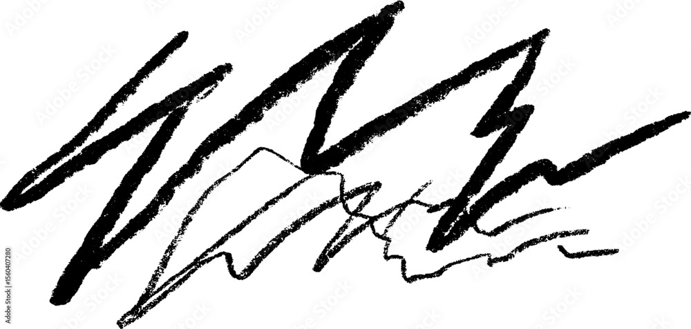 Poster dynamic abstract sketch with violent scribble and jagged lines for bold design
