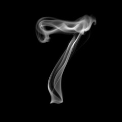 Digit 7 Elegant Smoke Letter Overlays in JPG Format for Creative Designs and Visual Effects with Ethereal Mood and High Resolution Transparency