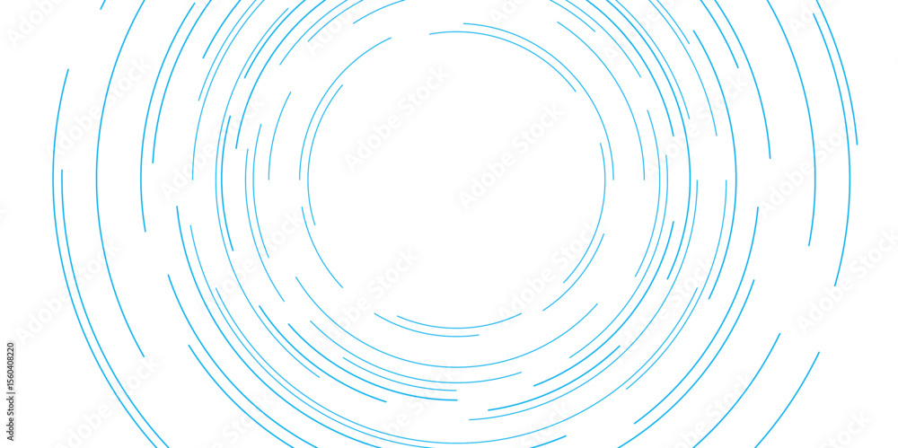 Aufkleber blue minimal circular abstract dynamic lines isolated on white background. Future technology banner concept. vector illustration. Abstract Computer technology background. network visual connection.	
