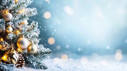 Obraz premium Festive Winter Wonderland Scene.