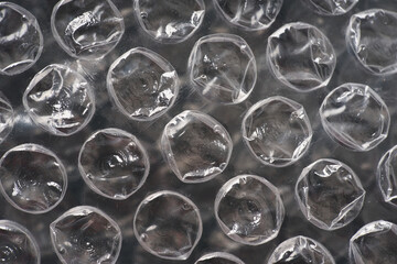 Blue Bubble Wrap Texture – Air-Filled Protective Packaging Background