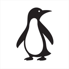 Penguin Logo Design  Cute Arctic Animal Icon in Minimalist Style