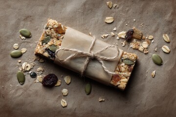 Müsliriegel Haferflocken Nüsse Trockenfrüchte gesund Snack vegan energiereich Frühstück to go ballaststoffreich Nussriegel Granola Bar selbstgemacht gesunder Snack Proteinriegel ohne Zucker