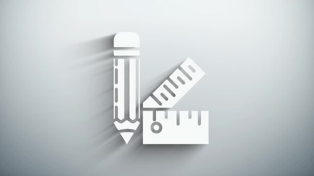 Pencil and Ruler: Minimalist Design Tool Icon