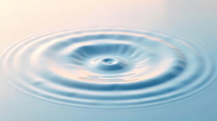 Close-up view of a circular water ripple, soft focus, light, shadow, close-up