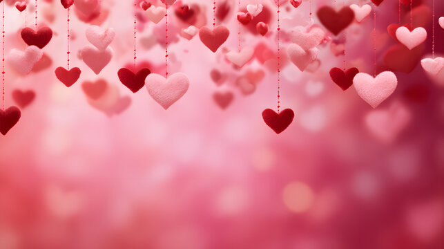 Romantic Valentine's Day Background with Soft Hearts and Space for Love Messages captures the warmth and tenderness of love. Delicate heart shapes float gently across a soft, dreamy backdrop in shades