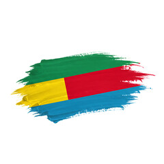 Obraz premium Grunge Style Central African Republic Flag on Transparent Background