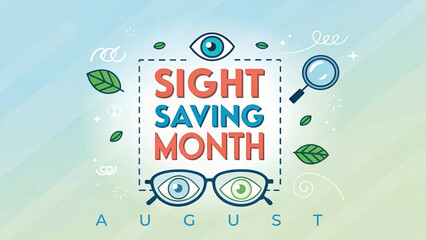 Sight saving month. Sight concept Background.