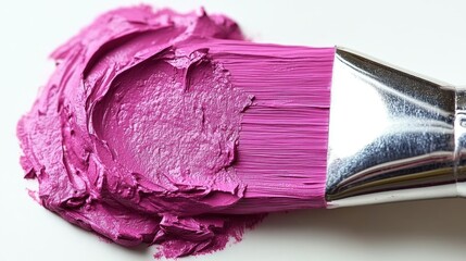 Magenta Paint Brush with Textured Stroke