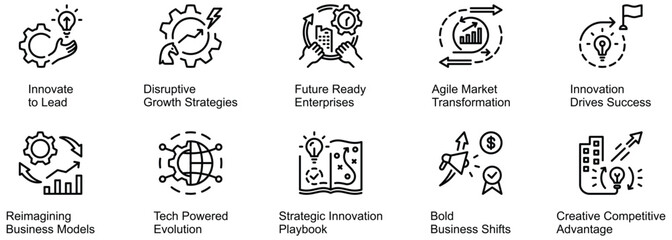 Business Innovation banner web icon vector illustration 