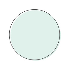 くすみパステルカラーの線画の丸- 円形のシンプルおしゃれなフレームや装飾のイラスト素材