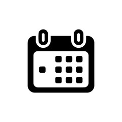 minimalist calendar icon on transparent background