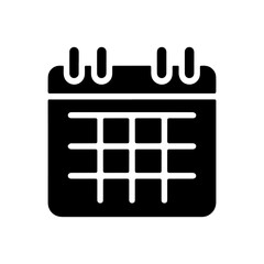 minimalist calendar icon on transparent background
